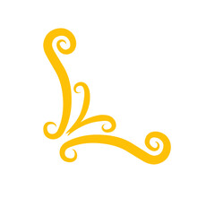 gold frame corner decoration