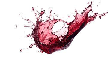 Red wine splash isolated on white background PNG