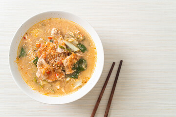 Sukiyaki Soup with Pork in Thai Style