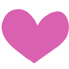pink heart on white