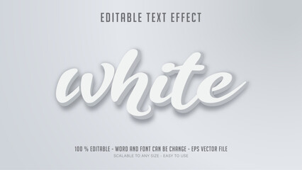 white editable text effect