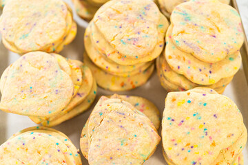 Packing Sprinkle-Adorned Sugar Cookies into Boxes