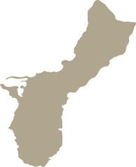 doodle freehand drawing of guam island map.