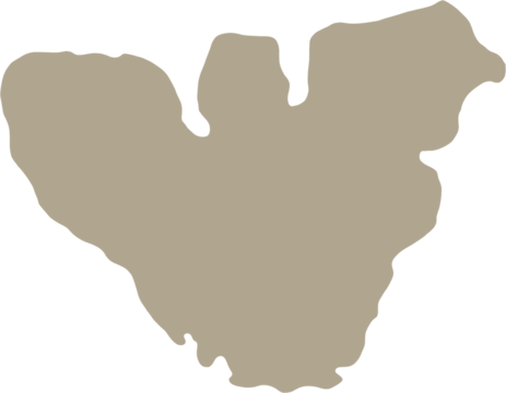 doodle freehand drawing of moorea island map.