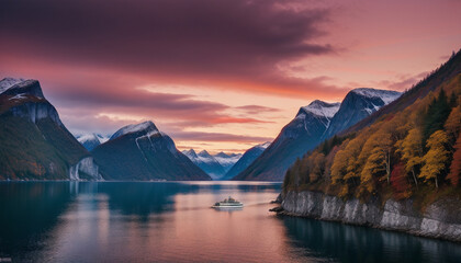 Naklejka premium fjord Landschaft #5 - 29