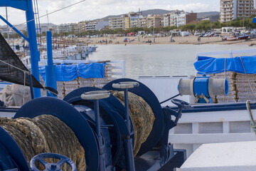 Fishing nets in a port
