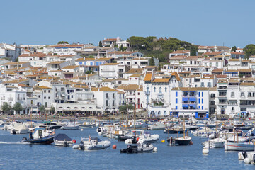 Fototapeta na wymiar Cadaques, traditional whitewashed fisherman village and a popular travel and holiday destination.