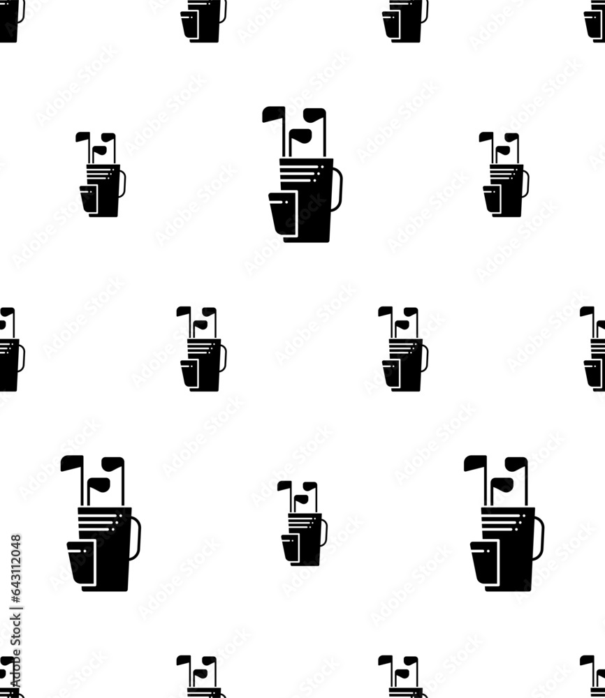 Wall mural caddy bag icon seamless pattern y_2106001