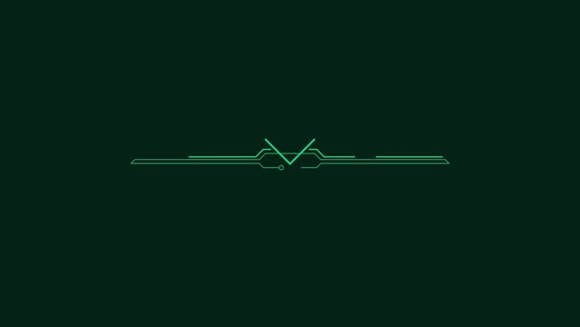 Horizontal sci-fi HUD element on alpha channel.