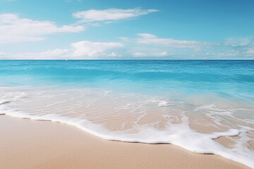 Beautiful beach with clear blue water