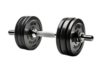 Naklejka premium fitness iron barbell isolated on transparent background ,dumbbell exercise equipment ,generative ai