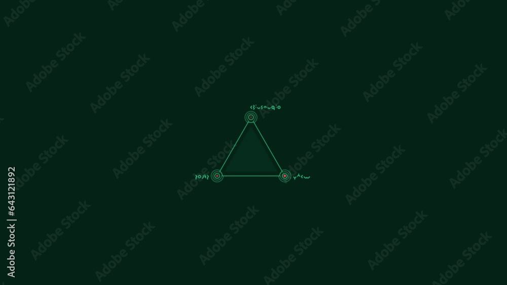 Poster sci-fi hud triangle shaped element on alpha channel.