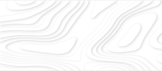 Abstract White paper cut background with lines.3d realistic papercut decoration textured with wavy layers. modern wallpaper texture and 3d realistic design use for banner flyers, posters.