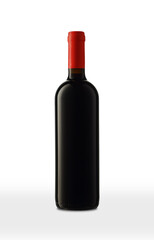 glass bottle with wine - 643124693