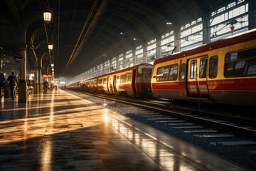 Railway station, railroad station, iron station, train, adjustment of train traffic, sending and receiving passengers and tourists, stopping point, arrival building