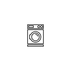 Washing machine line icon isolated on white background