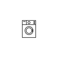 Washing machine line icon isolated on white background