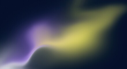 Vibrant Orange Teal White Psychedelic Grainy Gradient Color Flow Wave On Dark Blue Background