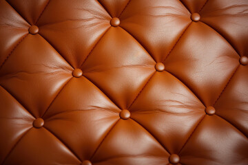 Intricate Details of Luxurious Leather Upholstery Captured in Stunning Macro Shot