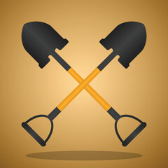 Shovel Clipart, Shovel Vector, Construction tools, Clipart, Garden tool, Labor equipment, Vector, Garden tool, Shovel, Vector illustration, Hand Shovel, Farm equipment