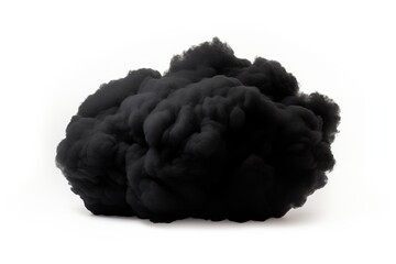 Naklejka premium black cumulus cloud isolated on white, ai tools genreated image