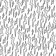 Lightning thunder bolt electric energy seamless pattern background concept. Vector flat graphic design illustration