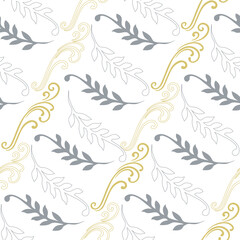 Neoclassical ornaments, lines and planes for seamless pattern