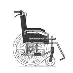 wheelchair for disabled people realistic with detail - 643139218