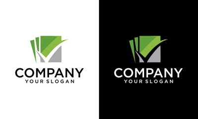 Note book checklist logo design icon symbol