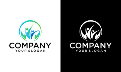 people comunity logo simple modern