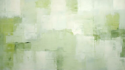Oil Paint Texture in light green Colors with overlapping Squares and visible Brush Strokes. Artistic Background
