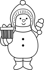 snowman outline