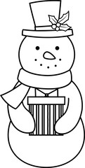 snowman outline