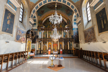 Obraz premium Serbian Orthodox Church Interior, Heritage of Faith and Art.