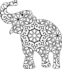 animal coloring page for adult