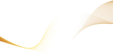 Abstract wavy lines flowing curve golden gradient color on transparent background. Abstract white background colorful lines. modern wavy stripes on white background isolated.