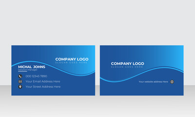 Professional print size business card and template