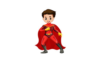 Superhero in a red and brown costume