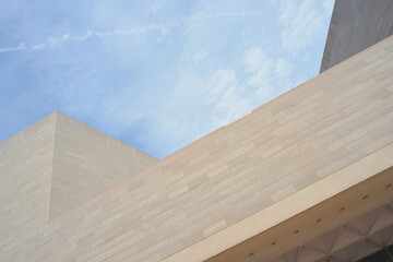 Detail of facade of west wing of national gallery of art in Washington, DC, USA