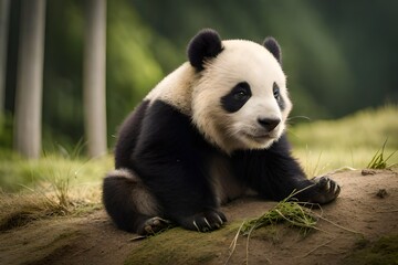 giant panda bear generated ai