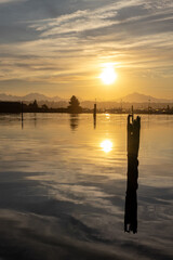 Sunrise over the Snohomish River