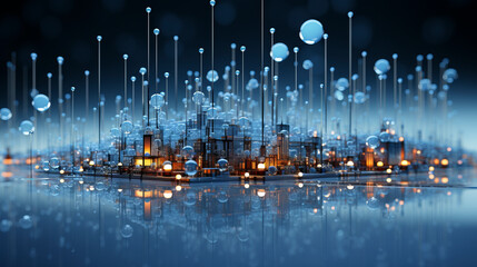 Obraz premium Digital cosmos: A completely filled frame of digital information