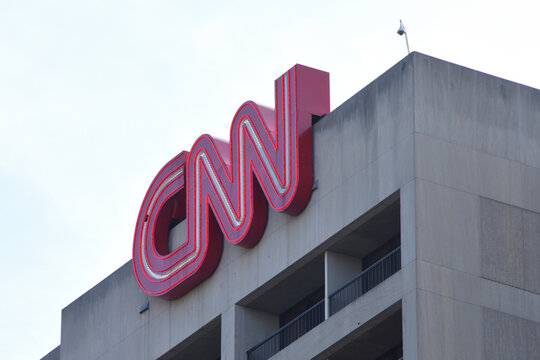 The CNN sign on top of the CNN iconic building in Atlanta, GA, USA.