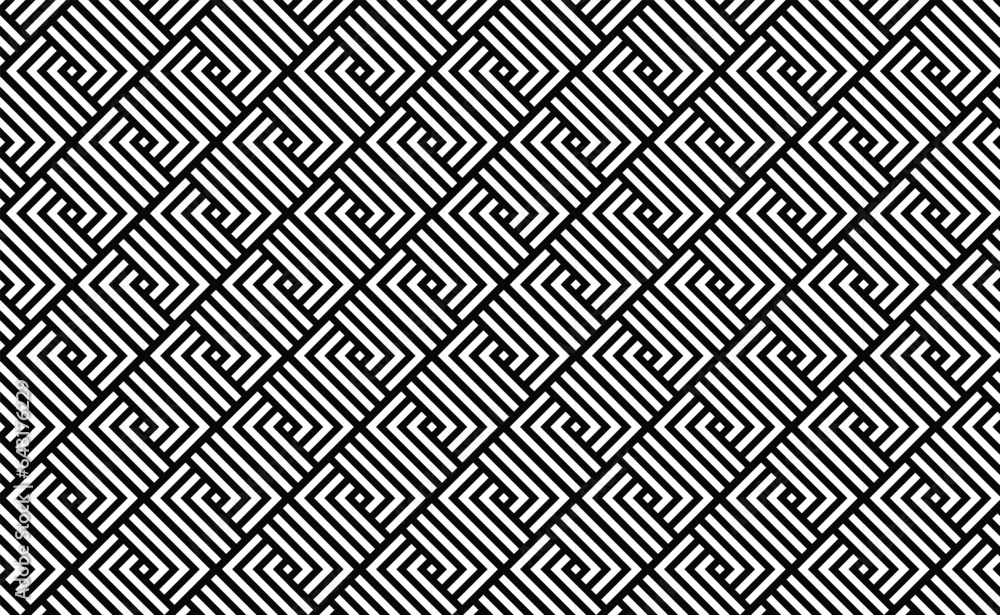 Aufkleber abstract seamless and line pattern design background for fabric print.