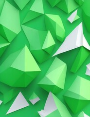 green background paper, low poly style illustration