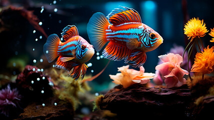 beautiful fish in a aquarium