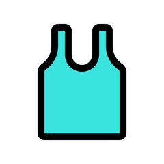 Editable sleeveless shirt vector icon. Clothing, fashion, apparel. Part of a big icon set family. Perfect for web and app interfaces, presentations, infographics, etc