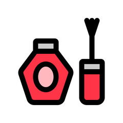 Editable nail polish vector icon. Cosmetics, makeup, skincare, beauty. Part of a big icon set family. Perfect for web and app interfaces, presentations, infographics, etc