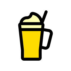 Editable milkshake vector icon. Food, restaurant. Part of a big icon set family. Perfect for web and app interfaces, presentations, infographics, etc