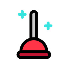 Editable toilet plunger vector icon. Part of a big icon set family. Perfect for web and app interfaces, presentations, infographics, etc